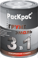 Раскрас грунт-эмаль 3в1 черный (6кг)